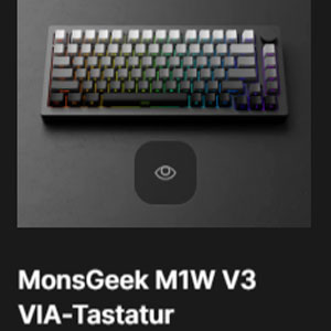 M1W V3 Schwarze VIA-Tastatur
